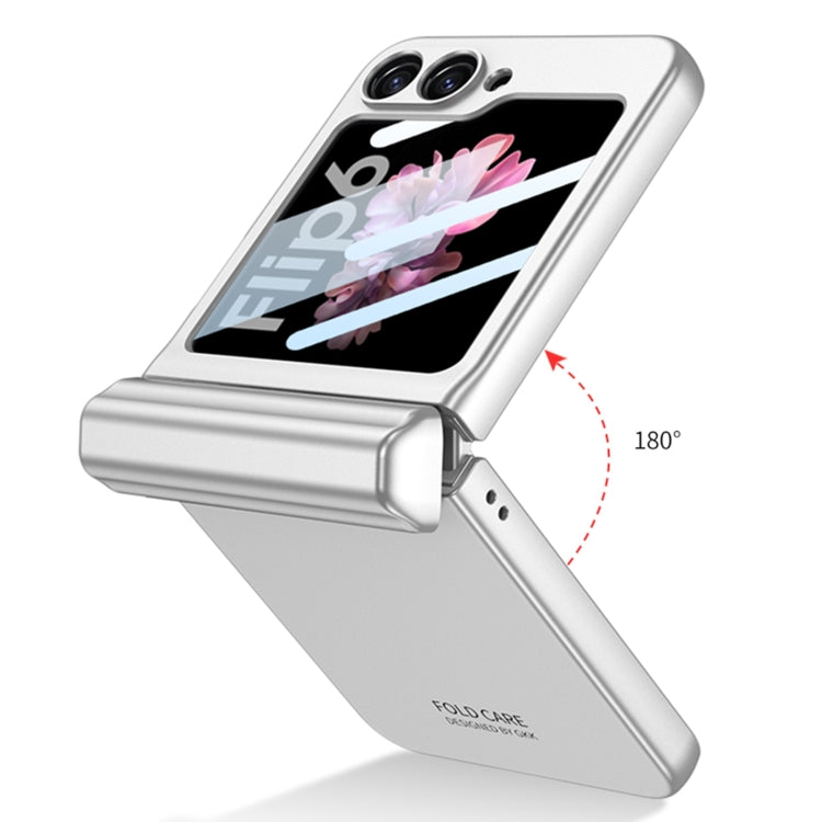 For Samsung Galaxy Z Flip6 GKK Integrated Magnetic Full Coverage Flip Phone Case with Pen Box+Pen(Silver) - Galaxy Z Flip6 5G Cases by GKK | Online Shopping UK | buy2fix