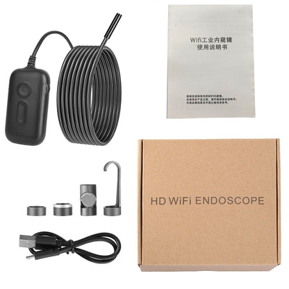 Y15 5.5mm Dual Camera WiFi Connected Hard Cable HD Industrial Endoscope, Length:3.5m(Black) -  by buy2fix | Online Shopping UK | buy2fix