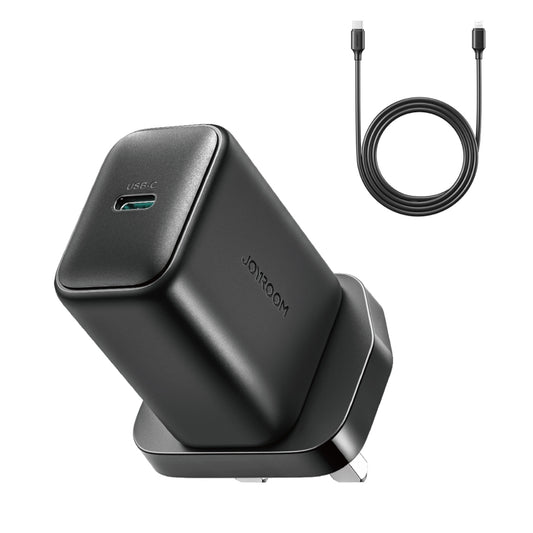 JOYROOM JR-TCF23 25W USB-C / Type-C Port Fast Charger Kit with Type-C to Type-C Cable, Plug:UK Plug(Black) - USB Charger by JOYROOM | Online Shopping UK | buy2fix