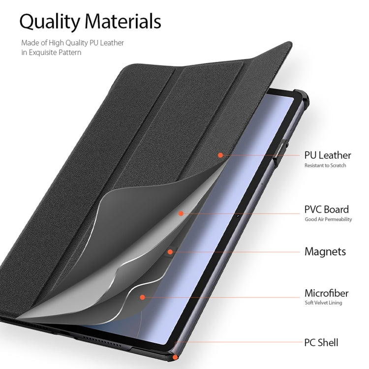 For Huawei MatePad 11.5 S DUX DUCIS Domo Series Cloth Texture Magnetic Leather Tablet Case(Black) - Huawei by DUX DUCIS | Online Shopping UK | buy2fix