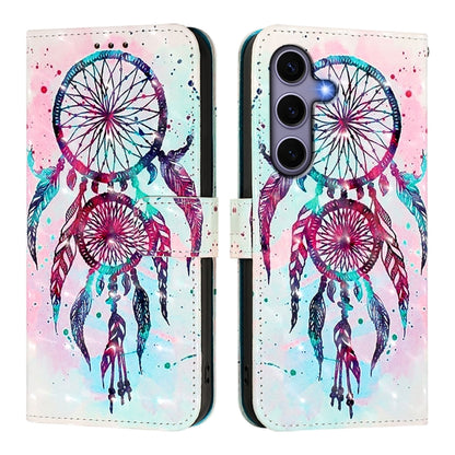 For Samsung Galaxy S25 5G 3D Painting Horizontal Flip Leather Phone Case(Color Drop Wind Chimes) - Galaxy S25 5G Cases by buy2fix | Online Shopping UK | buy2fix