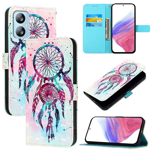 For Blackview A52 3D Painting Horizontal Flip Leather Phone Case(Color Drop Wind Chimes) - More Brand by buy2fix | Online Shopping UK | buy2fix