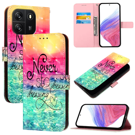 For Blackview Wave 6C 3D Painting Horizontal Flip Leather Phone Case(Chasing Dreams) - More Brand by buy2fix | Online Shopping UK | buy2fix