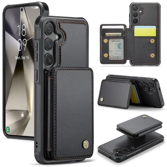 For Samsung Galaxy S24+ 5G JEEHOOD J05 Business Magnetic Style RFID Leather Phone Case(Black) - Galaxy S24+ 5G Cases by JEEHOOD | Online Shopping UK | buy2fix