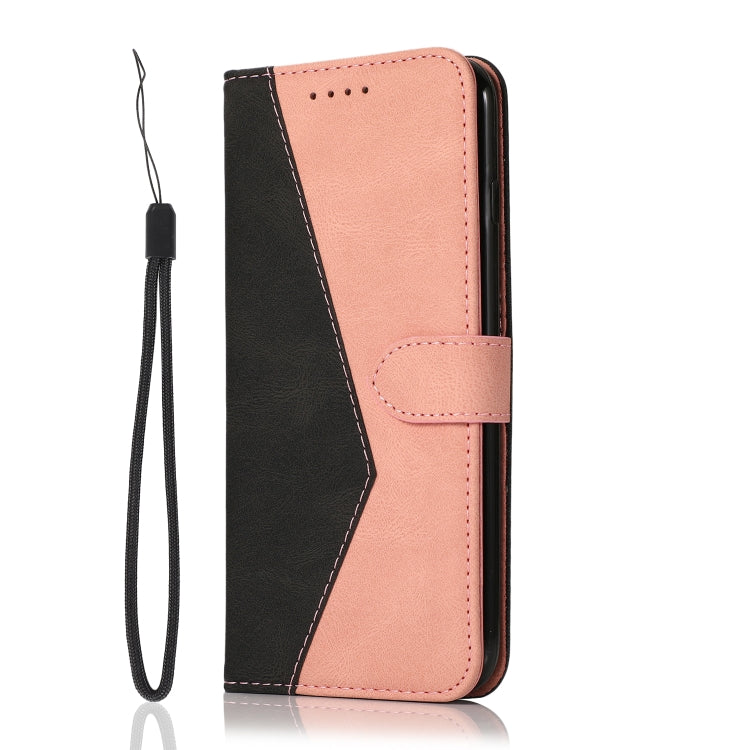 For Samsung Galaxy S25 5G Dual-color Stitching Leather Phone Case(Black Rose Gold) - Galaxy S25 5G Cases by buy2fix | Online Shopping UK | buy2fix