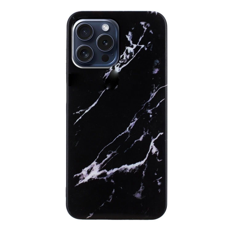 For iPhone 16 Pro IMD Marble TPU Phone Case(Black) - iPhone 16 Pro Cases by buy2fix | Online Shopping UK | buy2fix