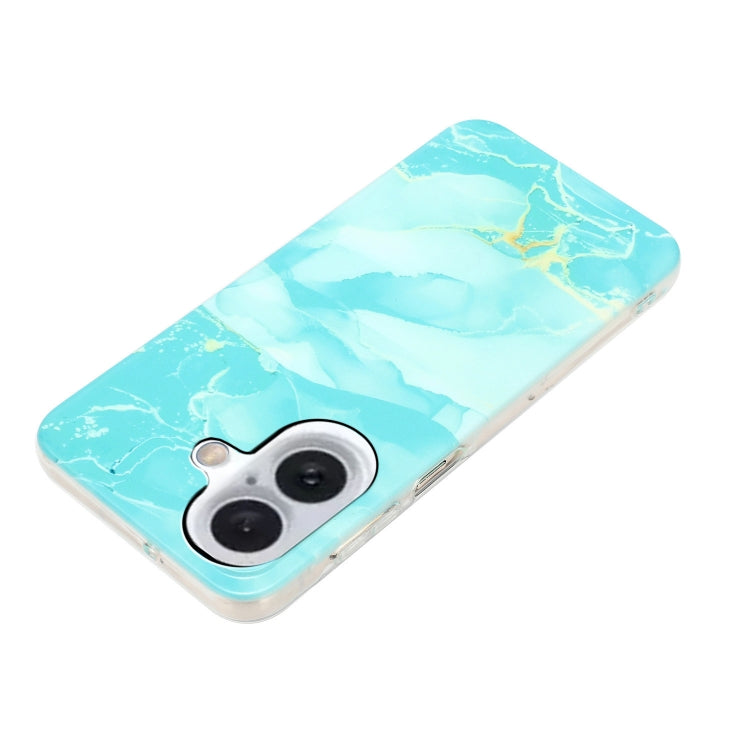 For iPhone 16 Plus IMD Marble TPU Phone Case(Green) - iPhone 16 Plus Cases by buy2fix | Online Shopping UK | buy2fix