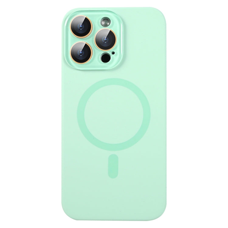 For iPhone 14 Pro Max MagSafe Liquid Silicone Full Coverage Phone Case with Lens Film(Green) - iPhone 14 Pro Max Cases by buy2fix | Online Shopping UK | buy2fix