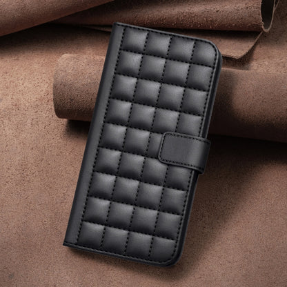 For iPhone 16 Square Texture Leather Phone Case(Black) - iPhone 16 Cases by buy2fix | Online Shopping UK | buy2fix