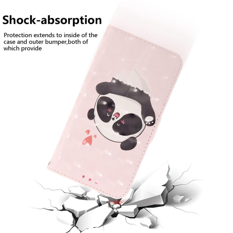 For Samsung Galaxy S25 5G 3D Colored Horizontal Flip Leather Phone Case(Heart Panda) - Galaxy S25 5G Cases by buy2fix | Online Shopping UK | buy2fix