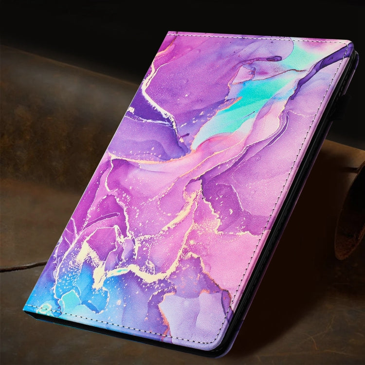 For iPad Air 11 2025 / 2024 Marble Litchi Leather Smart Tablet Case(Purple) - iPad Air 11 2025 / 2024 Cases by buy2fix | Online Shopping UK | buy2fix