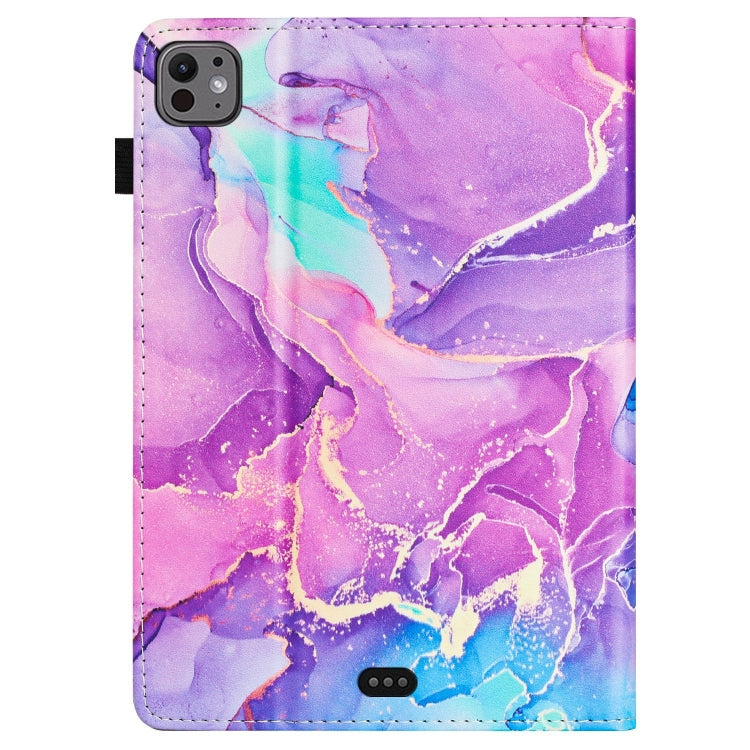 For iPad Air 11 2025 / 2024 Marble Litchi Leather Smart Tablet Case(Purple) - iPad Air 11 2025 / 2024 Cases by buy2fix | Online Shopping UK | buy2fix