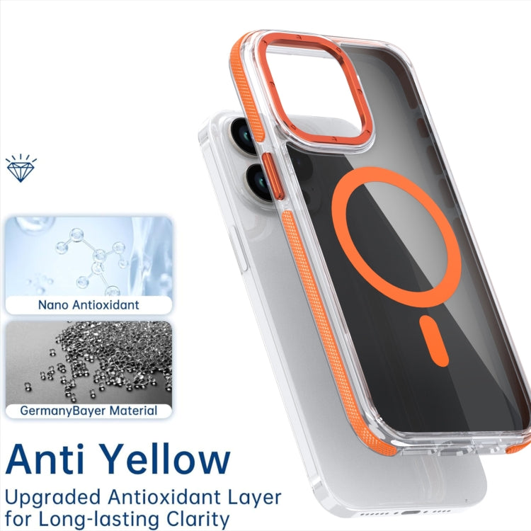 For iPhone 11 Magsafe Dual-Color Transparent Black Full Coverage Phone Case(White) - iPhone 11 Cases by buy2fix | Online Shopping UK | buy2fix