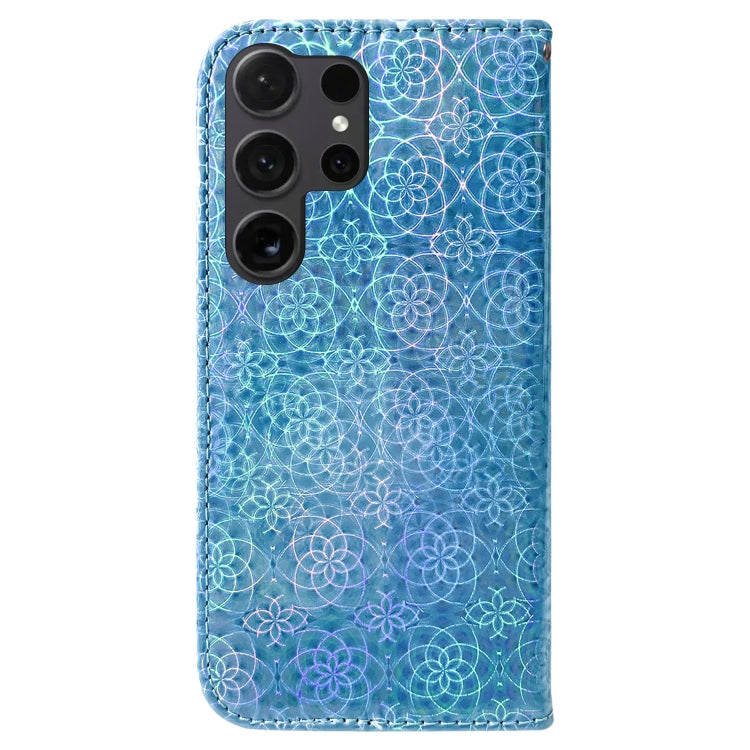 For Samsung Galaxy S25 Ultra 5G Colorful Magnetic Buckle Leather Phone Case(Blue) - Galaxy S25 Ultra 5G Cases by buy2fix | Online Shopping UK | buy2fix