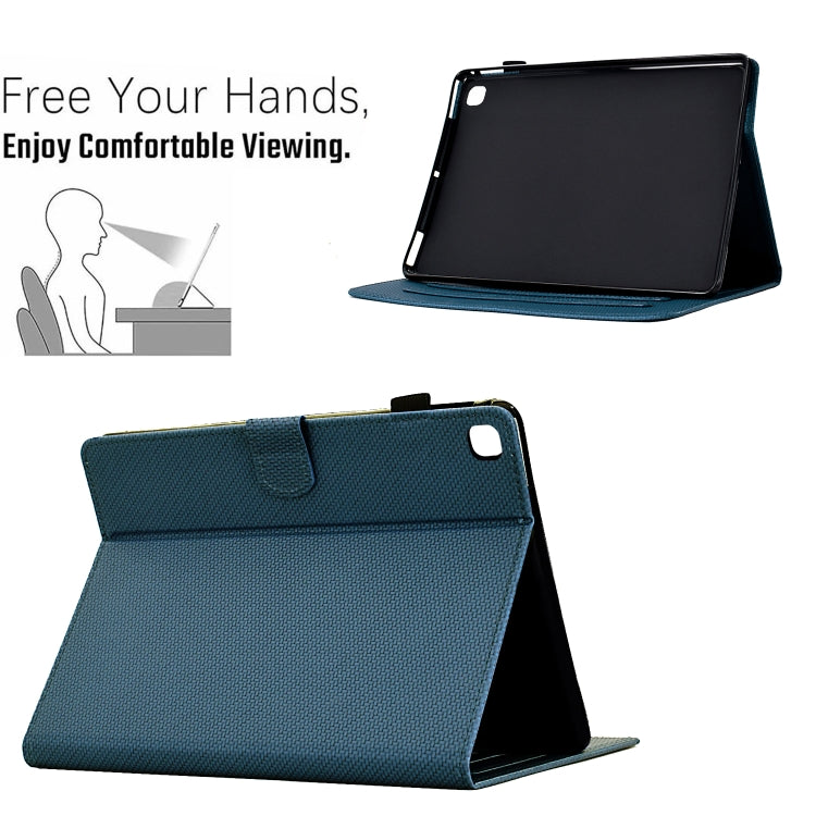 For Samsung Galaxy Tab S5e Solid Color Fiber Texture Smart Tablet Leather Case(Royal Blue) - Tab S5E 10.5 T720 / T725 by buy2fix | Online Shopping UK | buy2fix