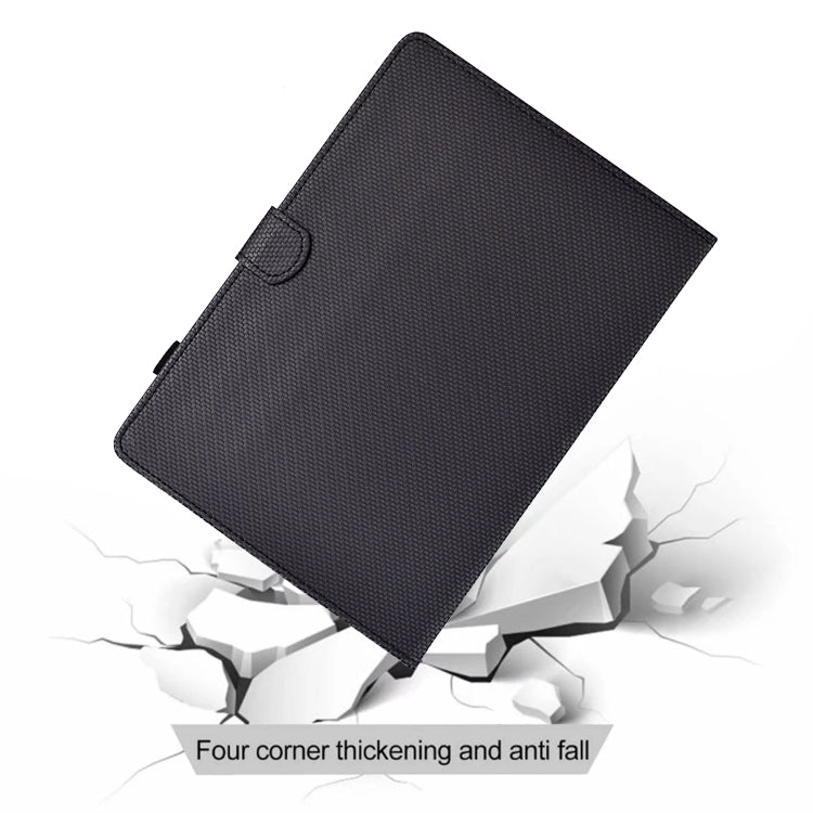 For Lenovo Tab M11 / Xiaoxin Pad 2024 Solid Color Fiber Texture Smart Tablet Leather Case(Black) - Lenovo by buy2fix | Online Shopping UK | buy2fix