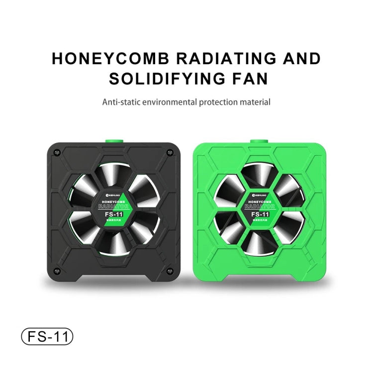 Mijing FS-11 Cooling + UV Curing + Smoke Extraction Honeycomb Radiating Fan(Black) - Others by MIJING | Online Shopping UK | buy2fix