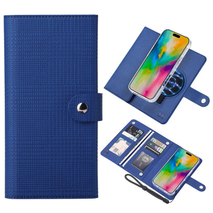 For iPhone 16 ViLi GHA-C Series RFID MagSafe Magnetic Flip Leather Phone Case(Blue) - iPhone 16 Cases by ViLi | Online Shopping UK | buy2fix