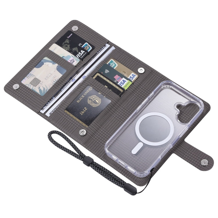 For iPhone 15 Pro ViLi GHA-C Series RFID MagSafe Magnetic Flip Leather Phone Case(Grey) - iPhone 15 Pro Cases by ViLi | Online Shopping UK | buy2fix