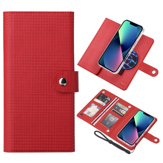 For iPhone 13 ViLi GHA-C Series RFID MagSafe Magnetic Flip Leather Phone Case(Red) - iPhone 13 Cases by ViLi | Online Shopping UK | buy2fix