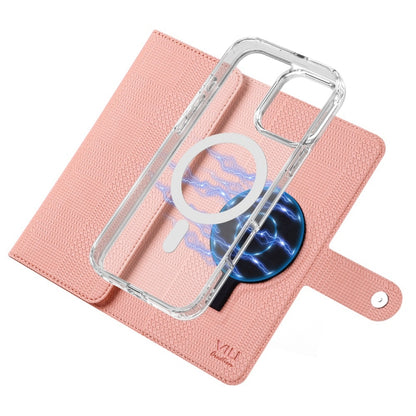 For iPhone 13 Pro ViLi GHB-C Series RFID MagSafe Magnetic Flip Leather Phone Case(Pink) - iPhone 13 Pro Cases by ViLi | Online Shopping UK | buy2fix