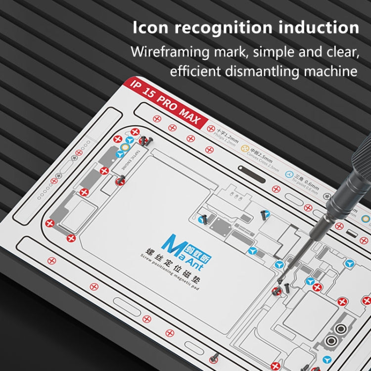 For iPhone 14 Pro Max MaAnt Double-sided Screw Positioning Flexible Soft Magnetic Pad - Magnetic Screws Mat by MaAnt | Online Shopping UK | buy2fix