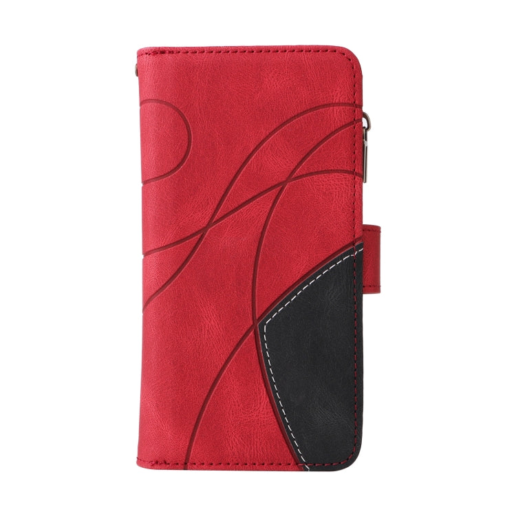 For iPhone 16 Pro Max Dual-color 9 Card Slots Zipper Wallet Leather Phone Case(Red) - iPhone 16 Pro Max Cases by buy2fix | Online Shopping UK | buy2fix