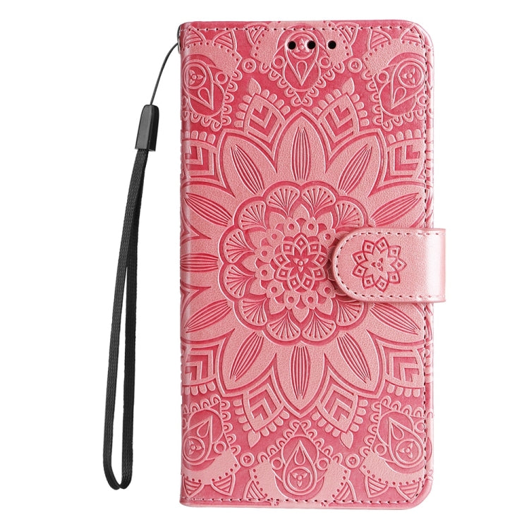 For Redmi K70 Ultra Embossed Sunflower Leather Phone Case(Rose Gold) - Xiaomi Cases by buy2fix | Online Shopping UK | buy2fix