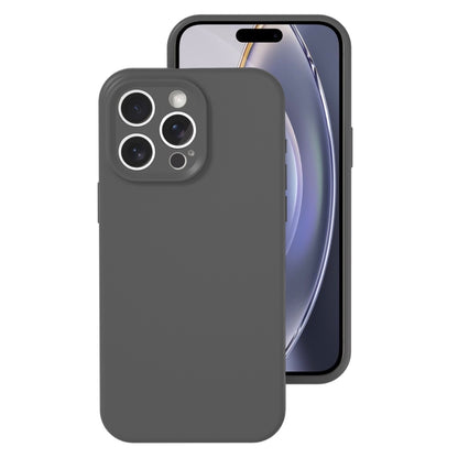 For iPhone 16 Pro Max Precise Hole Liquid Silicone Jelly Color Full Coverage Phone Case(Carbon Gray) - iPhone 16 Pro Max Cases by buy2fix | Online Shopping UK | buy2fix