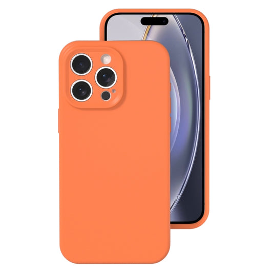 For iPhone 16 Pro Max Precise Hole Liquid Silicone Jelly Color Full Coverage Phone Case(Sugar Orange Color) - iPhone 16 Pro Max Cases by buy2fix | Online Shopping UK | buy2fix