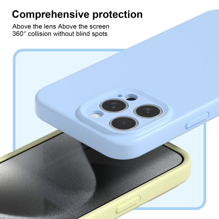 For iPhone 16 Precise Hole Liquid Silicone Jelly Color Full Coverage Phone Case(White) - iPhone 16 Cases by buy2fix | Online Shopping UK | buy2fix