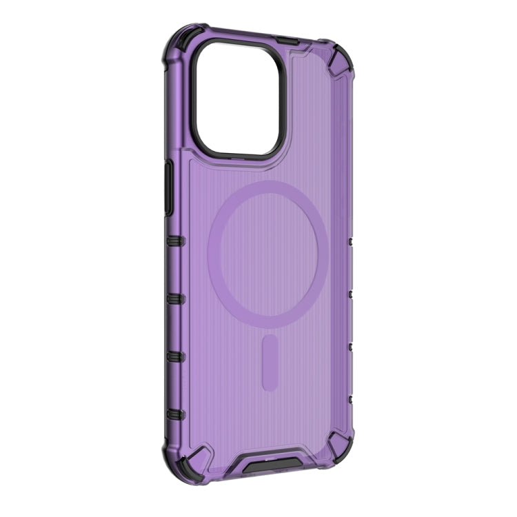 For iPhone 11 Pro Grating Airbag Shockproof MagSafe Frosted Phone Case(Purple) - iPhone 11 Pro Cases by buy2fix | Online Shopping UK | buy2fix