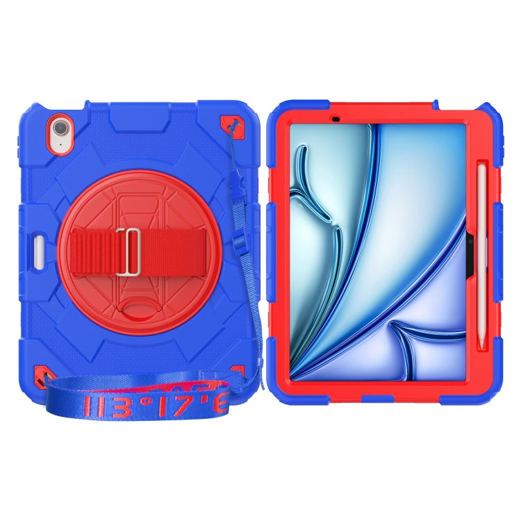 For iPad Air 11 2024 Spider Hand Grip Turntable Stand Tablet Case(Red Blue) - iPad Air 11 2024 Cases by buy2fix | Online Shopping UK | buy2fix