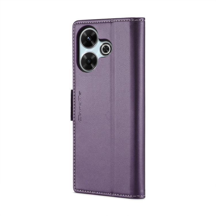 For Redmi 13 CaseMe 023 Butterfly Buckle Litchi Texture RFID Anti-theft Leather Phone Case(Pearly Purple) - Redmi 13 Cases by CaseMe | Online Shopping UK | buy2fix