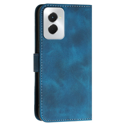 For Motorola Moto G Power 5G 2024 YX0080 Grid Butterfly Embossed Pattern Flip Leather Phone Case with Lanyard(Dark Blue) - Motorola Cases by buy2fix | Online Shopping UK | buy2fix