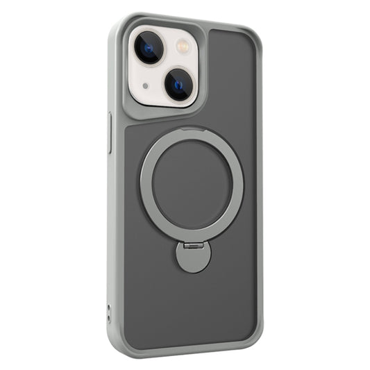 For iPhone 15 Plus / 14 Plus Invisible Fulcrum Holder MagSafe Phone Case(Grey) - iPhone 15 Plus Cases by buy2fix | Online Shopping UK | buy2fix