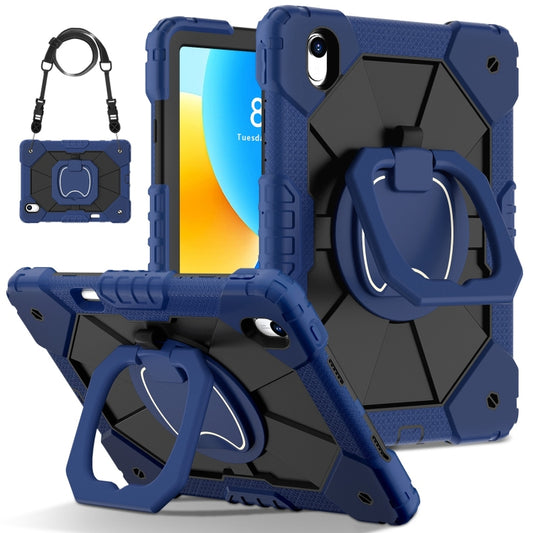 For Huawei Matepad 11.5 2023 Contrast Color Robot Silicone Hybrid PC Tablet Case(Navy Black) - Huawei by buy2fix | Online Shopping UK | buy2fix