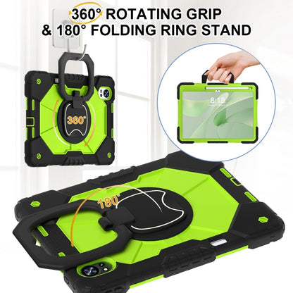 For Huawei MatePad Air 12 2024 Contrast Color Robot Silicone Hybrid PC Tablet Case(Black Yellow Green) - Huawei by buy2fix | Online Shopping UK | buy2fix