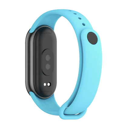 For Xiaomi Smart Band 9 / 8 MIJOBS Metal Buckle Solid Color Silicone Watch Band(Sky Blue) - Watch Bands by MIJOBS | Online Shopping UK | buy2fix