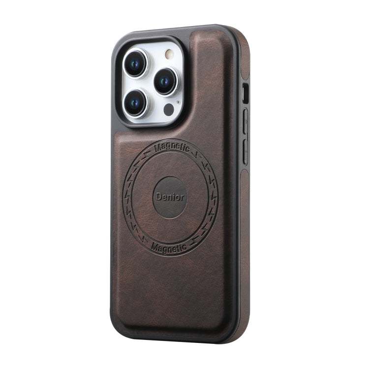 For iPhone 15 Pro Max Denior A13 Skin Feel MagSafe Phone Case(Brown) - iPhone 15 Pro Max Cases by Denior | Online Shopping UK | buy2fix