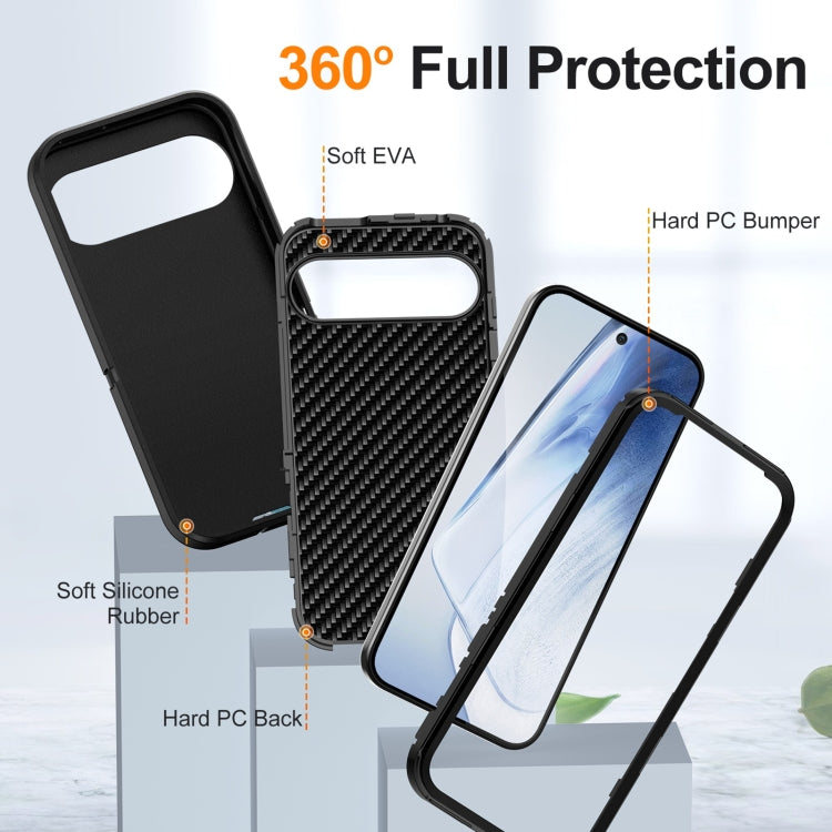 For Google Pixel 9 Pro Life Waterproof Rugged PC + Silicone Phone Case(Black) - Google Cases by buy2fix | Online Shopping UK | buy2fix