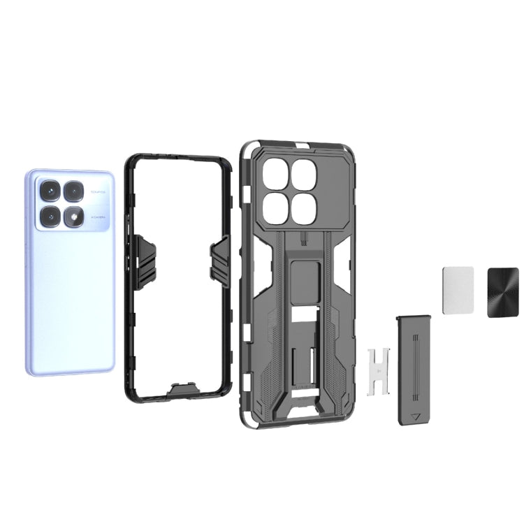 For Redmi K70 Ultra 5G Global Supersonic PC + TPU Holder Phone Case(Blue) - Xiaomi Cases by buy2fix | Online Shopping UK | buy2fix