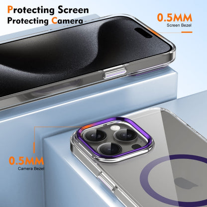 For iPhone 12 Pro Max Ice Feel HD Transparent MagSafe PC Full Coverage Phone Case(Purple) - iPhone 12 Pro Max Cases by buy2fix | Online Shopping UK | buy2fix