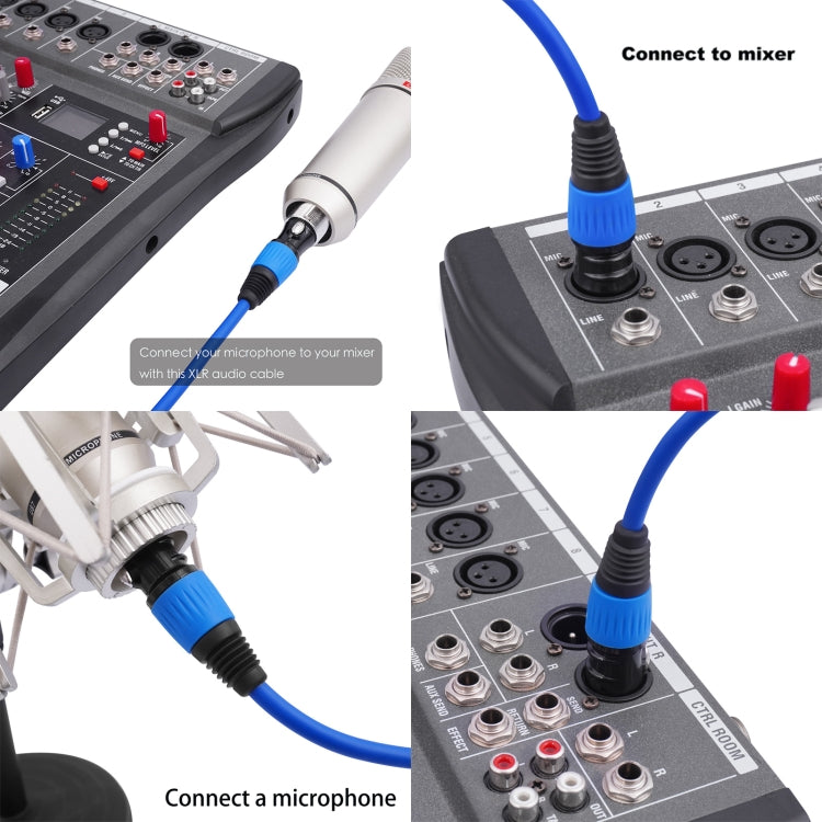 4 Color / Set JC1015 XLR 3pin Male to Female Audio Cable, Length:1m - Microphone Audio Cable & Connector by buy2fix | Online Shopping UK | buy2fix