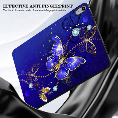 For iPad Air 11 2025 / 2024 Color Painting Pattern Smart Tablet TPU Case(Blue Butterfly) - iPad Air 11 2025 / 2024 Cases by buy2fix | Online Shopping UK | buy2fix