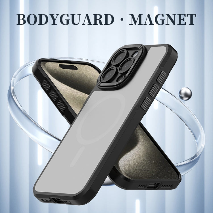 For iPhone 16 Pro Max Bodyguard MagSafe Magnetic Phone Case(Orange) - iPhone 16 Pro Max Cases by buy2fix | Online Shopping UK | buy2fix