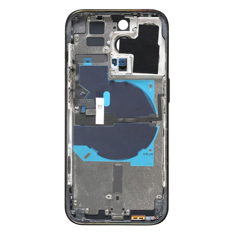 For iPhone 14 Pro Battery Back Cover with Power + Volume Flex Cable + Wireless Charging Module, Version:CE EU Version(Black) - Back Cover by buy2fix | Online Shopping UK | buy2fix