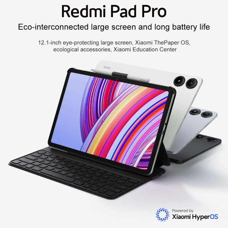 Xiaomi Redmi Pad Pro 12.1 inch Tablet PC Global, 8GB+256GB, HyperOS Qualcomm Snapdragon 7s Gen2 Octa Core, 10000mAh Battery(Black) - Other by Xiaomi | Online Shopping UK | buy2fix