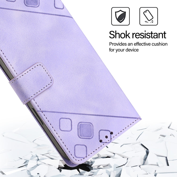 For Redmi K70 Ultra 5G Global Skin-feel Embossed Leather Phone Case(Light Purple) - Xiaomi Cases by buy2fix | Online Shopping UK | buy2fix