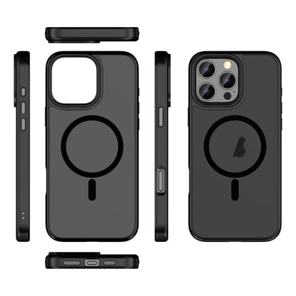 For iPhone 15 Pro Max Skin Feel Frosted MagSafe Magnetic Phone Case(Transparent Black) - iPhone 15 Pro Max Cases by buy2fix | Online Shopping UK | buy2fix